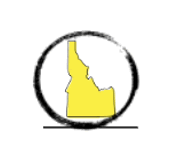 Yellow map of Idaho, circled with black marker
