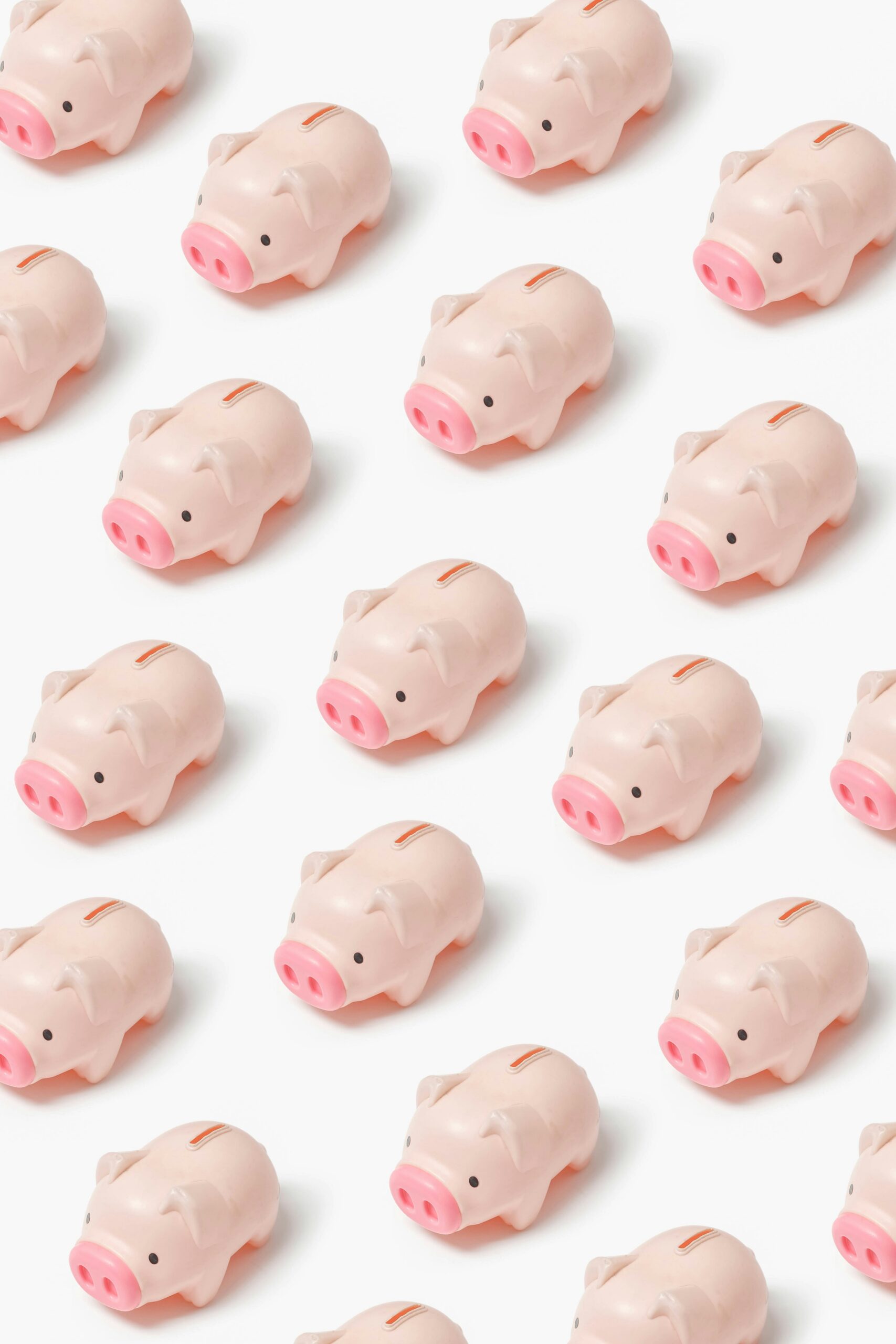 myriad pink piggy banks