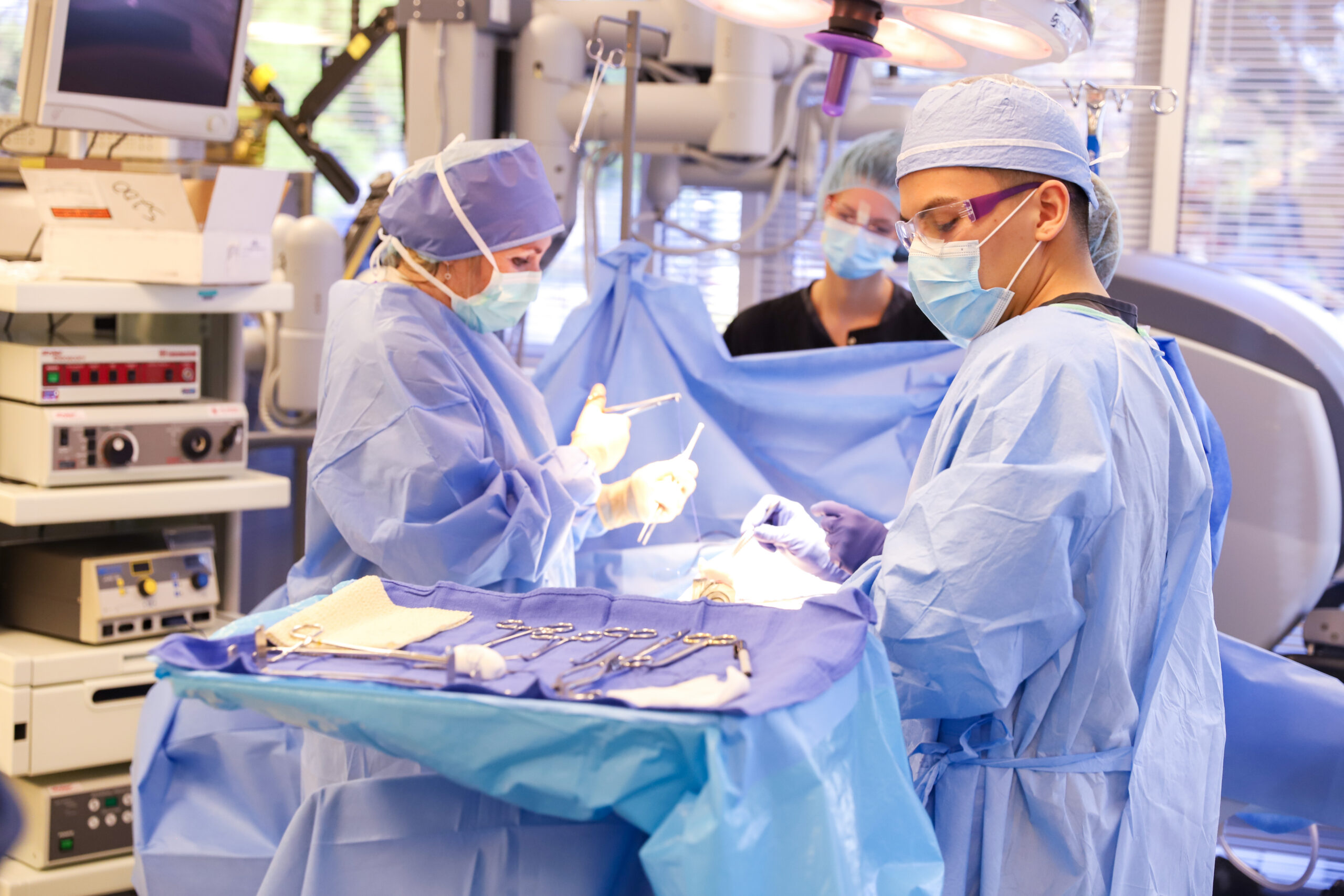 Medical students training in healthcare settings