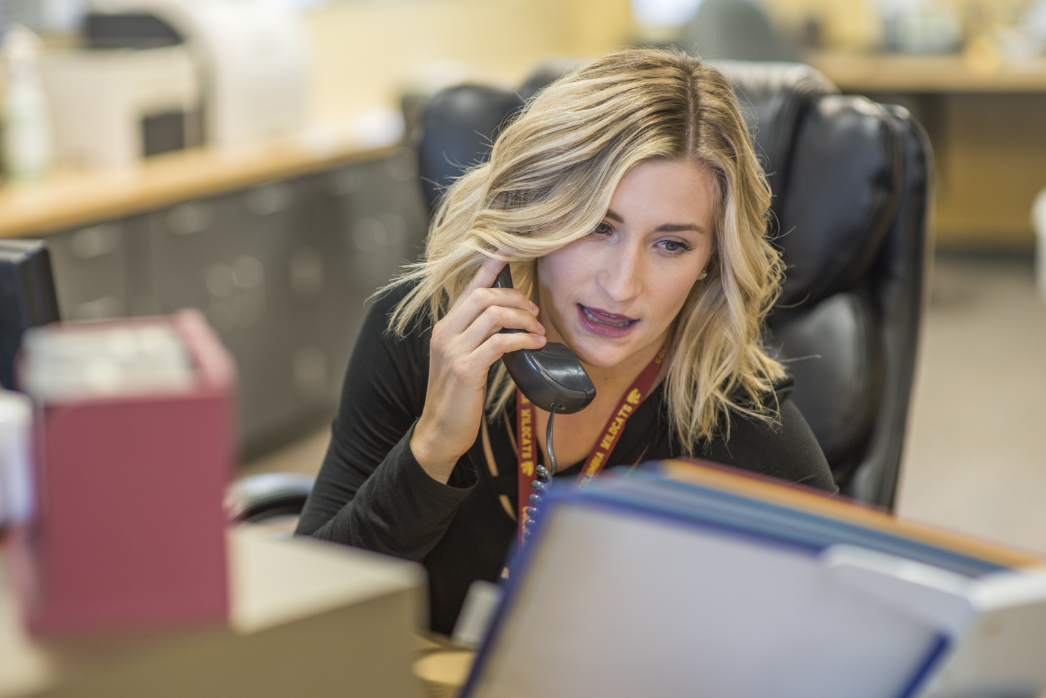 Paraprofessional on the phone