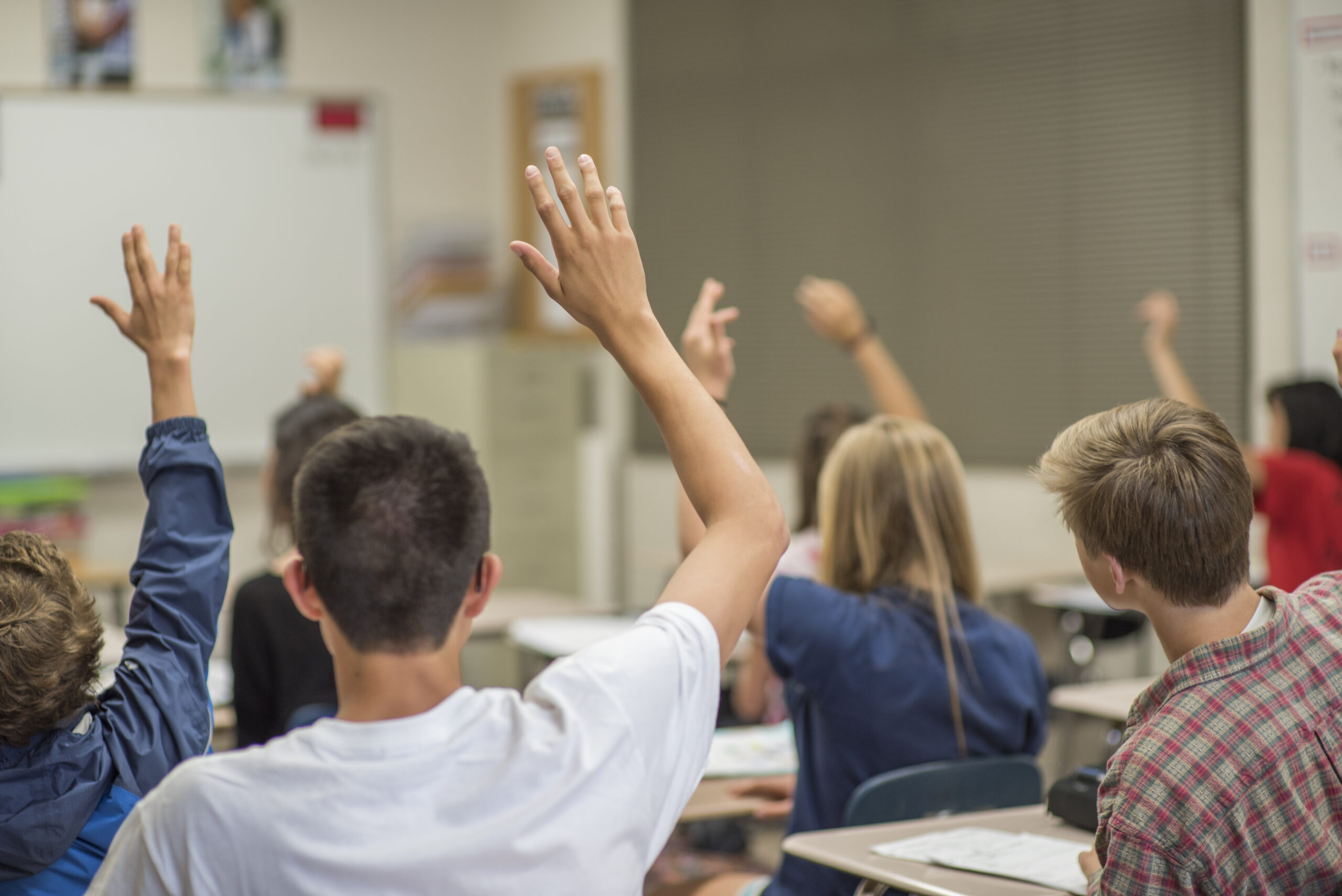High school students preparing for college and career pathways